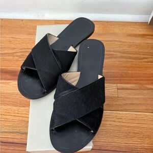 Banana Republic Black Slide Sandals